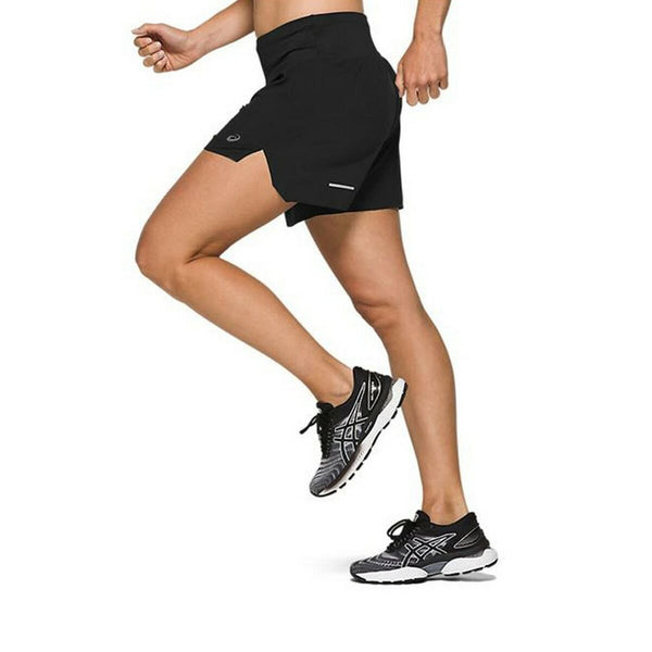 Pantaloncini Sportivi da Donna Asics Road 5.5In Nero - Augustea Shop