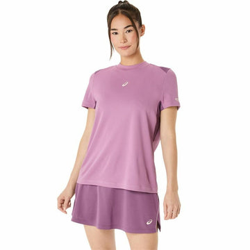 Maglia a Maniche Corte Uomo Asics Padel Court Ss Top Viola Violetta