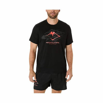 Maglia a Maniche Corte Uomo Asics Fujitrail Logo Ss Top Nero