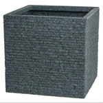 Vaso Strata Lavagna 39 x 39 x 39 cm Cemento Plastica Quadrato