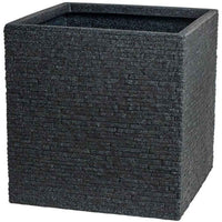 Vaso Strata Lavagna 39 x 39 x 39 cm Cemento Plastica Quadrato