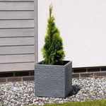 Vaso Strata Lavagna 39 x 39 x 39 cm Cemento Plastica Quadrato