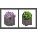 Vaso Strata Lavagna 39 x 38 x 40 cm Grigio Plastica Quadrato