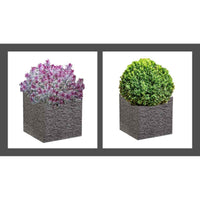 Vaso Strata Lavagna 39 x 38 x 40 cm Grigio Plastica Quadrato