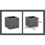 Vaso Strata Lavagna 39 x 38 x 40 cm Grigio Plastica Quadrato
