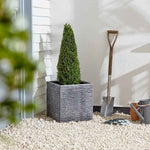Vaso Strata Lavagna 39 x 38 x 40 cm Grigio Plastica Quadrato