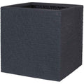 Plant pot Strata Board 39 x 39 x 39 cm Dark grey Plastic Squared