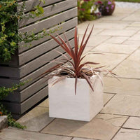 Vaso Strata Grigio chiaro 39 x 38 x 40 cm Plastica Quadrato