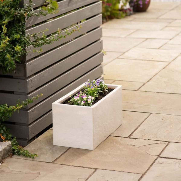 Vaso Strata Grigio chiaro 31 x 60 x 31 cm Plastica Rettangolare
