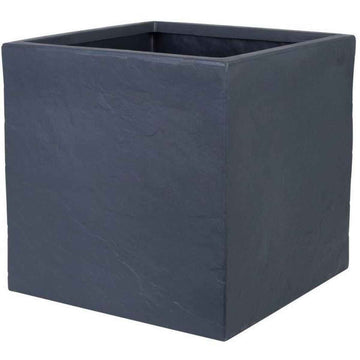 Plant pot Strata 40 x 38 x 40 cm Graphite Plastic Squared