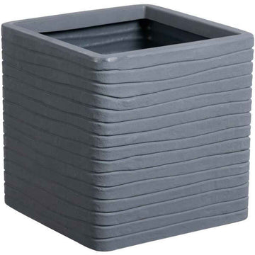 Plant pot Strata Banbury 31 x 31 x 31 cm Dark grey Plastic Squared