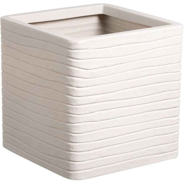 Vaso Strata Banbury Grigio chiaro 31 x 31 x 31 cm Plastica Quadrato