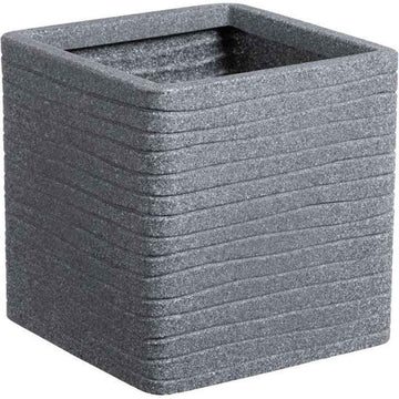 Plant pot Strata Banbury 31 x 31 x 31 cm Cement Plastic Squared