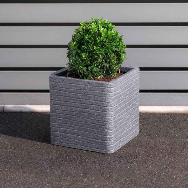 Vaso Strata Banbury 31 x 31 x 31 cm Cemento Plastica Quadrato
