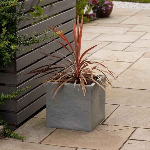 Vaso Strata 40 x 38 x 40 cm Cemento Plastica Quadrato