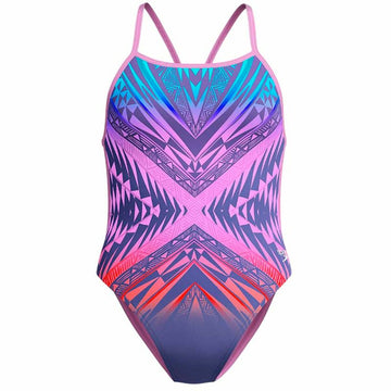 Women’s Bathing Costume Speedo Digital Vback Multicolour Pink