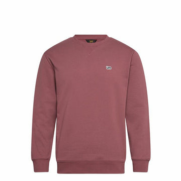 Felpa senza Cappuccio Uomo Lee Lee Patch Crew Sws Rosso Cremisi