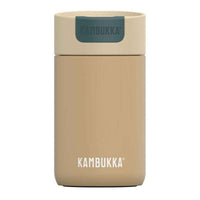 Tazza Thermos con Coperchio Kambukka Olympus Nero Beige Acciaio inossidabile 300 ml