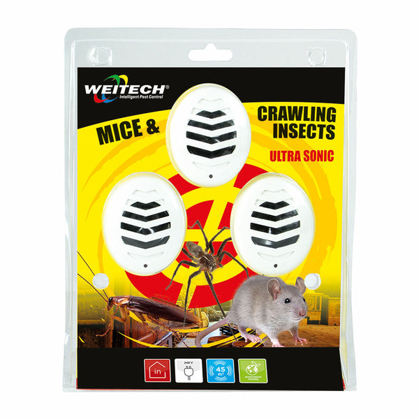 Repellente per parassiti Weitech Ad Ultrasuoni (3 Unità) - Augustea Shop