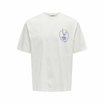 Maglia a Maniche Corte Uomo Only & Sons Onslooney Rlx Bianco