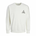 Felpa senza Cappuccio Uomo Jack & Jones Jjmystic Bianco Marrone