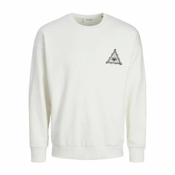 Felpa senza Cappuccio Uomo Jack & Jones Jjmystic Bianco Marrone