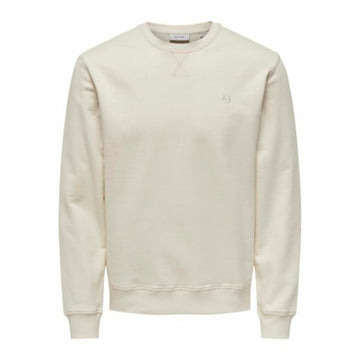 Felpa senza Cappuccio Uomo Only & Sons Onsdan Unshed Reg Crew Neck Bianco