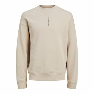 Felpa senza Cappuccio Uomo Jack & Jones Jjmicah Neck Moonbeam Bianco