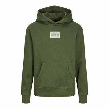 Felpa con Cappuccio Bambino Jack & Jones Jjhakkai Kombu Verde