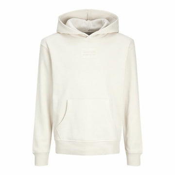 Felpa con Cappuccio Bambino Jack & Jones Jjhakkai Bianco