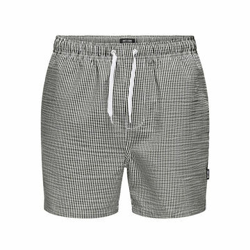 Men’s Bathing Costume Only & Sons Onsted Stripe Seersucker White Black