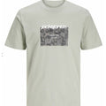 Men’s Short Sleeve T-Shirt Jack & Jones JCOTARMAC CAMO FRONT TEE 12273239 Green