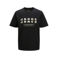 Men’s Short Sleeve T-Shirt Jack & Jones JCORECHARGE FRONT BRANDING TEE CREW NECK 12274716 Black