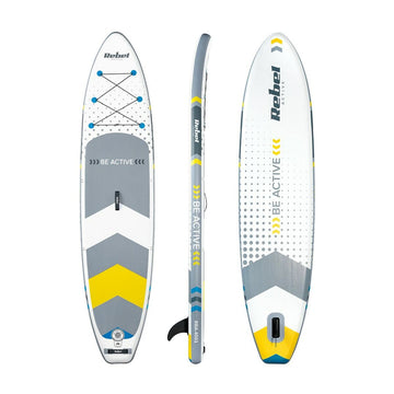 Tavola da Paddle Surf Gonfiabile con Accessori Rebel RBA-4500-WH Bianco