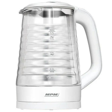 Kettle Mpm MCZ-124 White Glass 2200 W 1,7 L