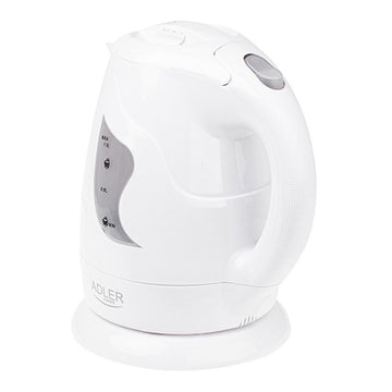 Water Kettle and Electric Teakettle Adler AD 08w White 1 L Plastic