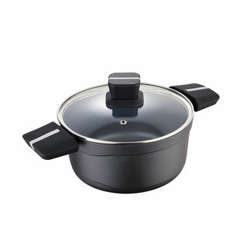 Casseruola con coperchio San Ignacio Bistro SG6426 Nero opaco Ø 24 x 12 cm 4 L