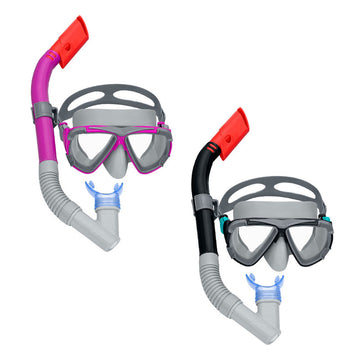 Bestway Set Maschera e Tubo per Bambini con Cinturino Anatomico Colore Assortito +3 Anni Mare e Piscina 24023