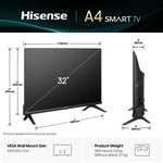 Monitor Gaming Hisense 32A4Q        32 32" HD