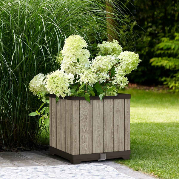 Vaso Keter 262635 Rovere Resina Plastica Quadrato