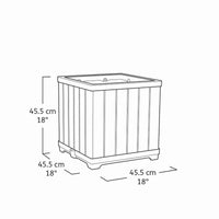 Vaso Keter 262635 Rovere Resina Plastica Quadrato