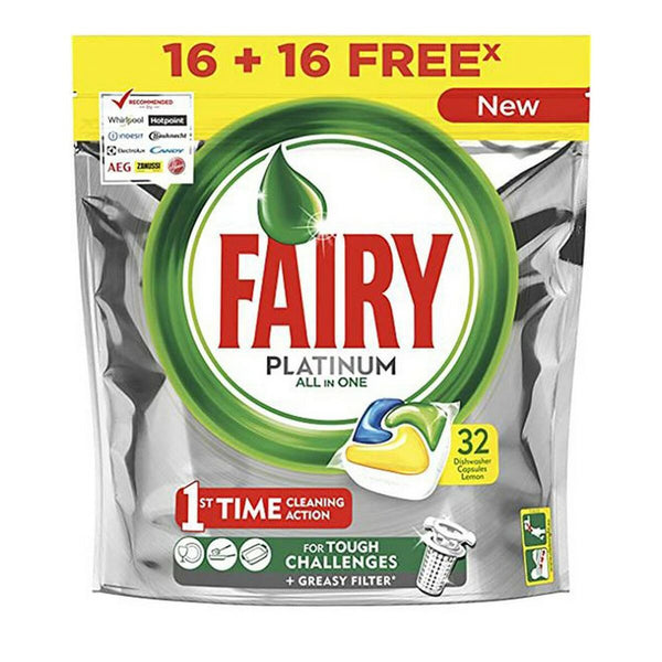 Pastiglie per lavastoviglie Fairy All in 1 Platinum Fresco (24 Unità) - Augustea Shop