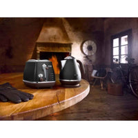 Bollitore DeLonghi KBOV 2001.BK 2000 W 1,7 L Nero Acciaio inossidabile