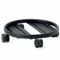Supporto con Ruote per Vasi Garden ID Nero Metallo 35 cm