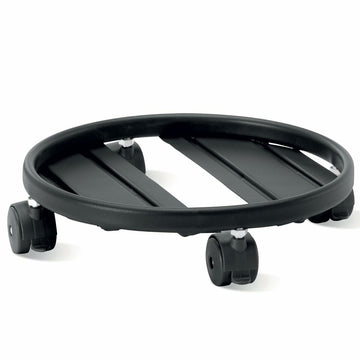 Supporto con Ruote per Vasi Garden ID Nero Metallo 35 cm
