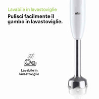 Frullatore Braun MQ10.001MWH Bianco 450 W