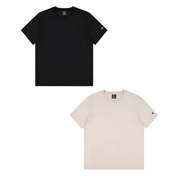 Maglia a Maniche Corte Uomo Champion Nero 2 Unità