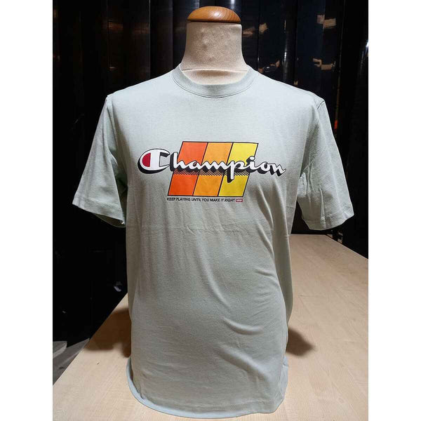 Maglia a Maniche Corte Uomo Champion CHAMPION SS TEE 221219 CVS Verde