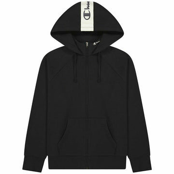 Felpa con Cappuccio Uomo Champion Full Zip Nero