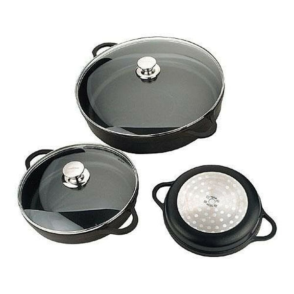 Casseruola con coperchio Valira 4135/25 Nero Ø 24 cm - Augustea Shop